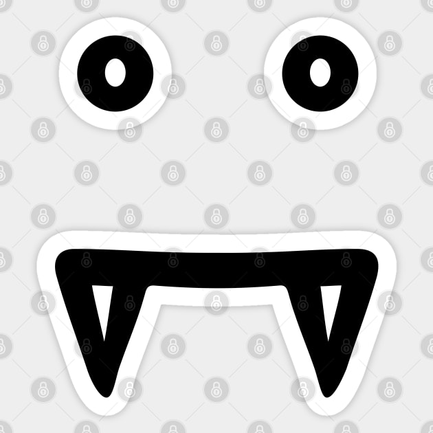 Monster Face - Vampire Sticker by helengarvey